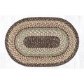 Capitol Importing Co 20 x 30 in. Jute Oval Sandstone Sage Braided Rug 02-9-099